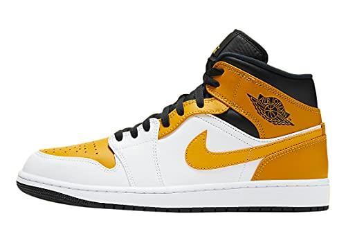 Oferta de Nike Men's Jordan 1 Mid University Nike Gold Sneaker con envío gratis- SPORTLAND MX