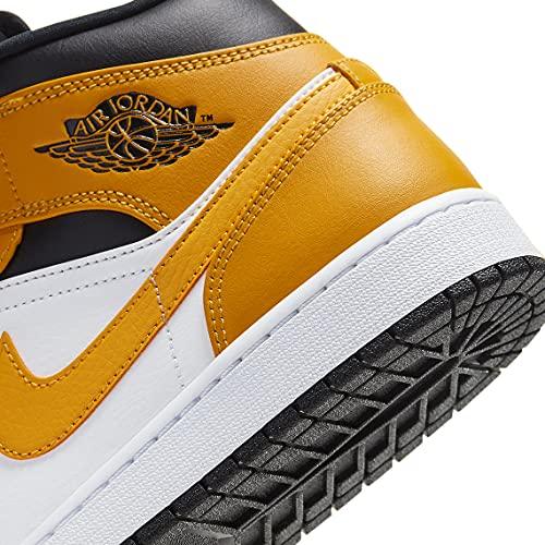 Oferta de Nike Men's Jordan 1 Mid University Nike Gold Sneaker con envío gratis- SPORTLAND MX