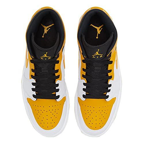 Oferta de Nike Men's Jordan 1 Mid University Nike Gold Sneaker con envío gratis- SPORTLAND MX