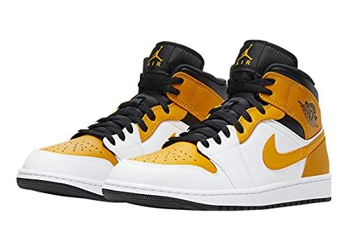 Oferta de Nike Men's Jordan 1 Mid University Nike Gold Sneaker con envío gratis- SPORTLAND MX