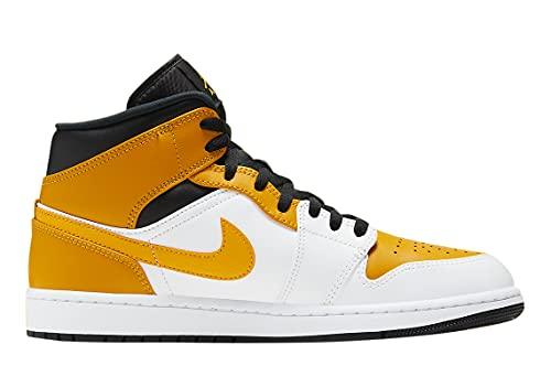 Oferta de Nike Men's Jordan 1 Mid University Nike Gold Sneaker con envío gratis- SPORTLAND MX