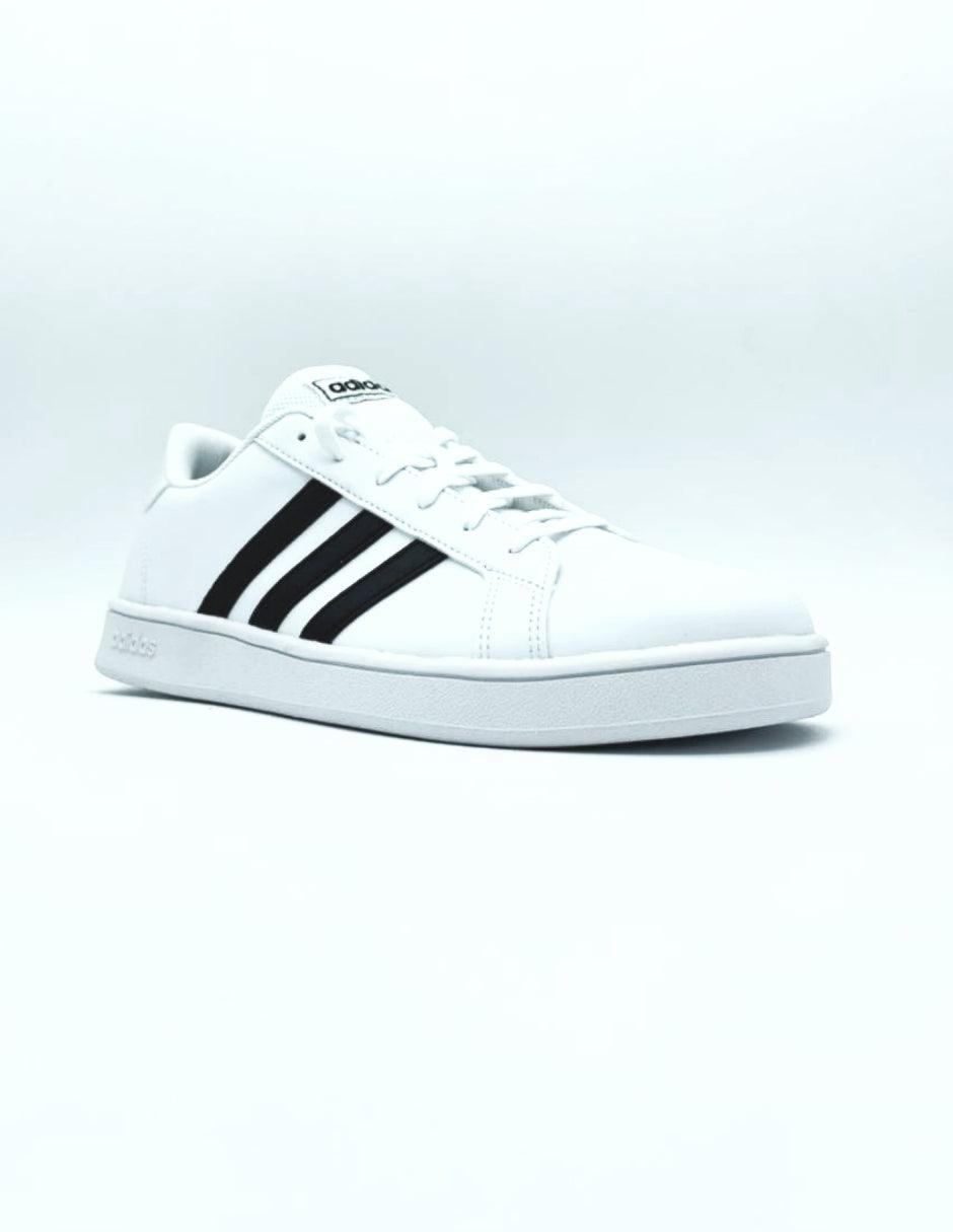 Oferta de Tenis Adidas Grand Court Para Dama Blanco/Negro con envío gratis- SPORTLAND MX
