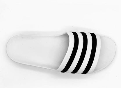 Oferta de Sandalia Adidas Adilette Aqua Unisex Blanca/Negro con envío gratis- SPORTLAND MX